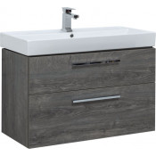 Тумба с раковиной Aquanet Nova 90 дуб рошелье (2 ящика) 242277 + 242906 (245257)