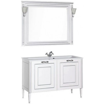Комплект мебели для ванной Aquanet Паола 120 белый/серебро 182131