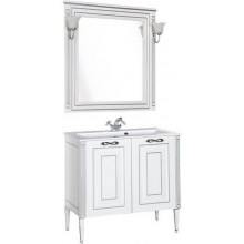 Комплект мебели для ванной Aquanet Паола 90 белый/серебро 182133