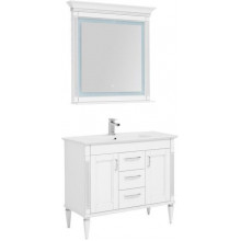 Комплект мебели для ванной Aquanet Селена 105 белый/серебро (3 ящика, 2 дверцы) 233129