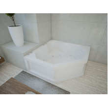 Акриловая ванна Aquatek | Акватек Лира 148х148 с гидромассажем Standard (пневмоуправление)