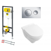 Подвесной унитаз с инсталляцией комплект Viega Prevista Dry 792855 + Villeroy Boch O.Novo 5660HR01