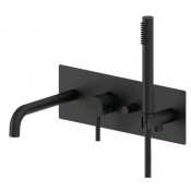 Смеситель для ванны с душем Paffoni Light, черный матовый LIG001NO