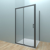 Душевой уголок Veconi Rovigo 150х70 RV072B-15070-01-C4 черный/прозрачное
