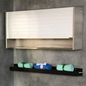 Шкаф подвесной Comforty Клеон-120 белый/дуб дымчатый