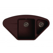 Кухонная мойка угловая Ewigstein Wink 80KF 96x52 см, шоколад