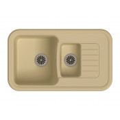Кухонная прямоугольная мойка Ewigstein Antik 60 KF 86х51 см, бежевый
