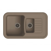 Кухонная прямоугольная мойка Ewigstein Antik 60 KF 86х51 см, темно-бежевый