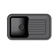 Кухонная прямоугольная мойка Ewigstein Antik 60F 86х51 см, антрацит