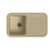 Кухонная прямоугольная мойка Ewigstein Antik 60F 86х51 см, бежевый