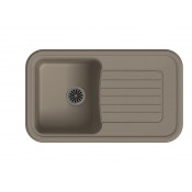 Кухонная прямоугольная мойка Ewigstein Antik 60F 86х51 см, темно-бежевый