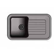 Кухонная прямоугольная мойка Ewigstein Antik 60F 86х51 см, черный