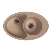 Кухонная угловая мойка Ewigstein Elegant W90KF 82х52 см, крем