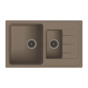 Кухонная прямоугольная мойка Ewigstein Elegant 60KF 78.2х48 см, темно-бежевый