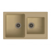 Кухонная мойка Ewigstein Elegant 80D 78х48 см, крем