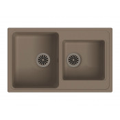 Кухонная мойка Ewigstein Elegant 80D 78х48 см, темно-бежевый