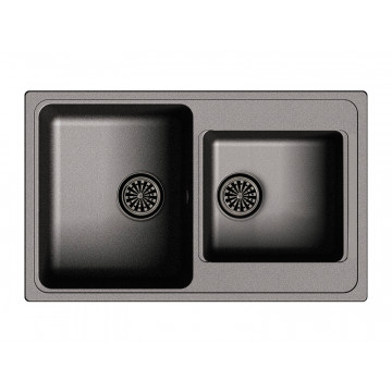 Кухонная мойка Ewigstein Elegant 80D 78х48 см, черный