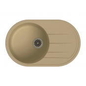 Кухонная овальная мойка Ewigstein Elegant R50F 75.2х47 см, бежевый