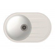 Кухонная овальная мойка Ewigstein Elegant R50F 75.2х47 см, иней