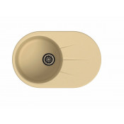 Кухонная овальная мойка Ewigstein Rund 50F 75х48 см, бежевый