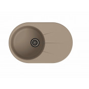 Кухонная овальная мойка Ewigstein Rund 50F 75х48 см, темно-бежевый