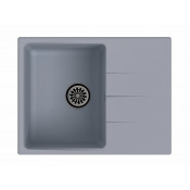Кухонная прямоугольная мойка Ewigstein Gerd 45F 65х50 см, серый металлик