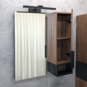 Зеркало-шкаф Comforty Штутгарт-75 дуб темно-коричневый