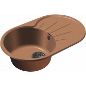 Кухонная овальная мойка GranFest GF-R750L 75х46 см, терракот