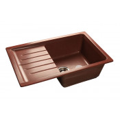 Кухонная мойка GranFest Practik GF-P760L 76х50 см, красный марс