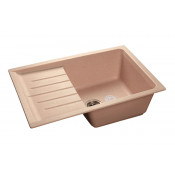 Кухонная мойка GranFest Practik GF-P760L 76х50 см, светло-розовый