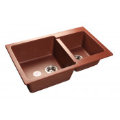 Кухонная мойка GranFest Practik GF-P780K 78х51 см, красный марс