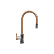 Смеситель для кухни GranFest 7652 с выдвижной лейкой терракот