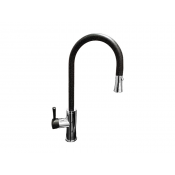 Смеситель для кухни GranFest 7652 с выдвижной лейкой черный