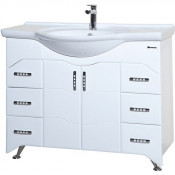 Тумба Bellezza Дрея 105 с раковиной Rosa белая