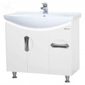 Тумба напольная Bellezza Лагуна 75 с раковиной Kirovit белая