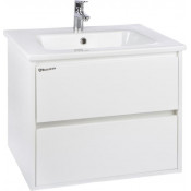 Тумба подвесная Bellezza Лоренцо 60 с раковиной Sanita Luxe белая