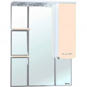 Зеркало-шкаф с подсветкой Bellezza Мари 75 белое/бежевое правое