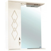 Зеркало-шкаф Bellezza Элеганс 55 с подсветкой левое бежевое