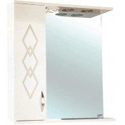 Зеркало-шкаф Bellezza Элеганс 65 с подсветкой левое бежевое