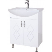 Тумба с раковиной Bellezza Элеганс 50 прямая белая