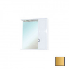 Зеркало-шкаф с подсветкой Bellezza Миа 60 правое белое золото