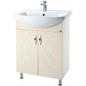 Тумба с раковиной Bellezza Элеганс 55 тумба прямая бежевая