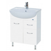 Тумба напольная c раковиной Bellezza Уют 60 с 1 ящиком белая