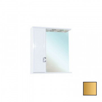 Зеркало-шкаф с подсветкой Bellezza Миа 60 левое белое золото