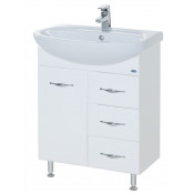 Тумба напольная с раковиной Bellezza Стелла 65 с тремя ящиками белая