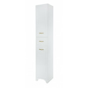 Пенал Bellezza Тиффани 35 с бельевой корзиной левый белый (патина) золото