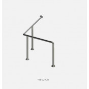 Kranik поручень угловой на 3-х стойках Р13-32-750-730-600-л