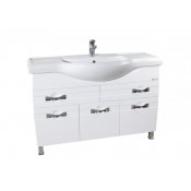 Тумба Bellezza Абрис 120 с раковиной Kirovit белая