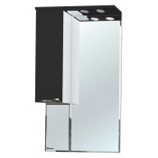 Зеркало-шкаф Bellezza Альфа 65 с подсветкой черное левое
