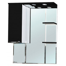 Зеркало-шкаф Bellezza Альфа 75 с подсветкой черное левое